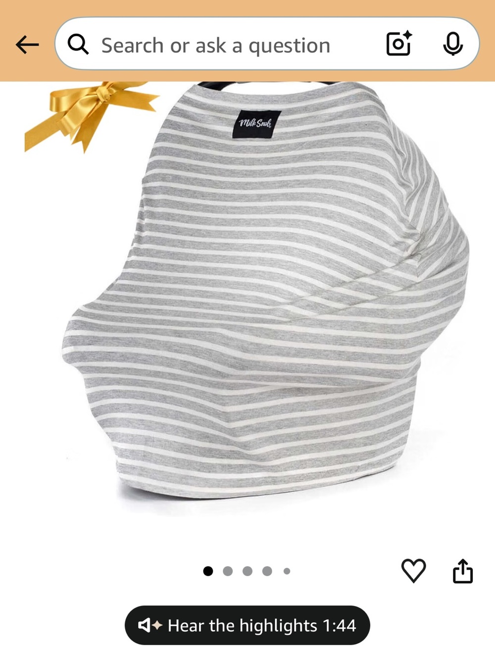 Milk Snob Car seat Cover